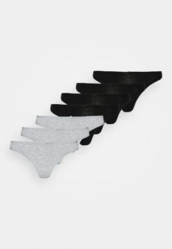 Anna Field Georgina 7Pp Thong Cotton - String - Black/Grey -Mode Lingerie Winkel 068371459ed841fe8798526863dbf5cb