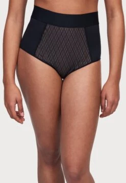 Chantelle Smooth Lines Corsetry Bottoms Full Brief Covering High Waist - Slip - Black/Beige