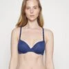 ESPRIT Shiny Block_The Timeless Fit Sexy Padded- Beugel Bh - Dark Blue