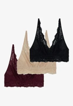 Anna Field 3 Pack - Bustier - Black/Beige/Dark Red -Mode Lingerie Winkel 938aa42549cf49f2814d4d05d6c7bc9f