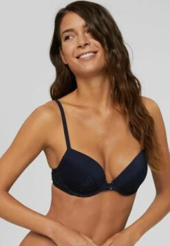 ESPRIT Modern Classic Push Up Bra - Push-Up Bh - Navy -Mode Lingerie Winkel b3d0d152e66b4a749f3237d12468166c