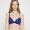 ESPRIT Shiny Block The Soft Fit Wireless Padded Bra - Triangel Bh - Dark Blue