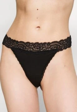 Anna Field 3 Pack Lace Trim Thong - String - Black -Mode Lingerie Winkel ddff339da5074452b6b1fc5ad9c38843