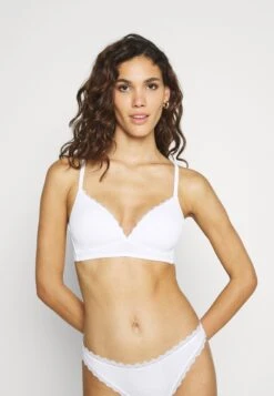 ESPRIT Feminine Wireless Padded Bra - Triangel Bh - White