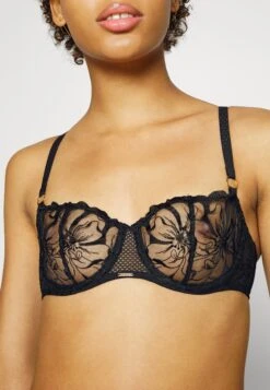 Chantelle Fleurs-Balconnet Aussenträger-Bh - Voorgevormde Bh - Schwarz -Mode Lingerie Winkel e4565176380144ebad424209aa6bc870